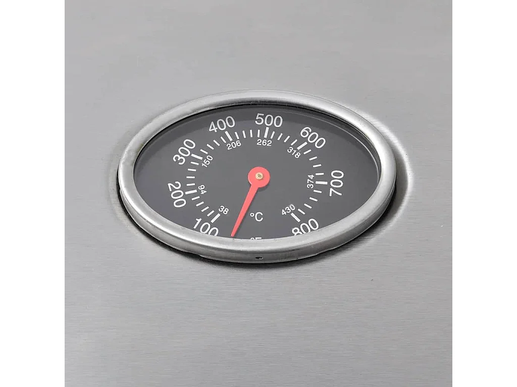 Gasbarbecue 4+1 kookzone zilver