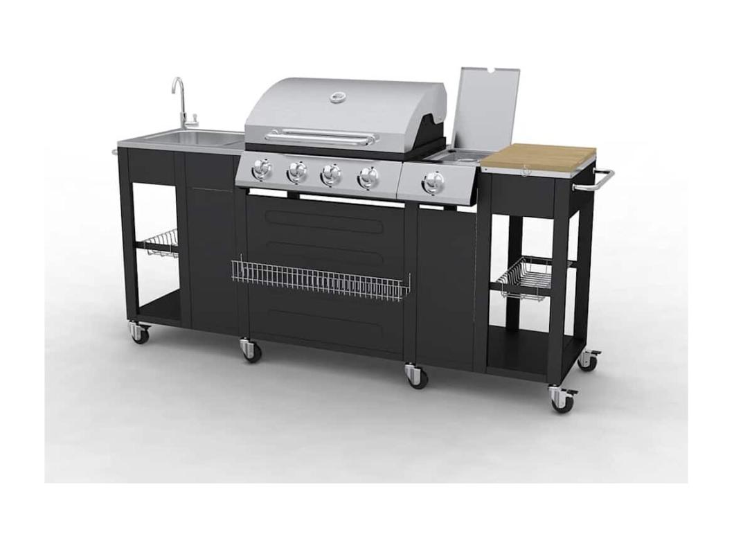 Buitenkeuken met barbecue Montana 4 branders