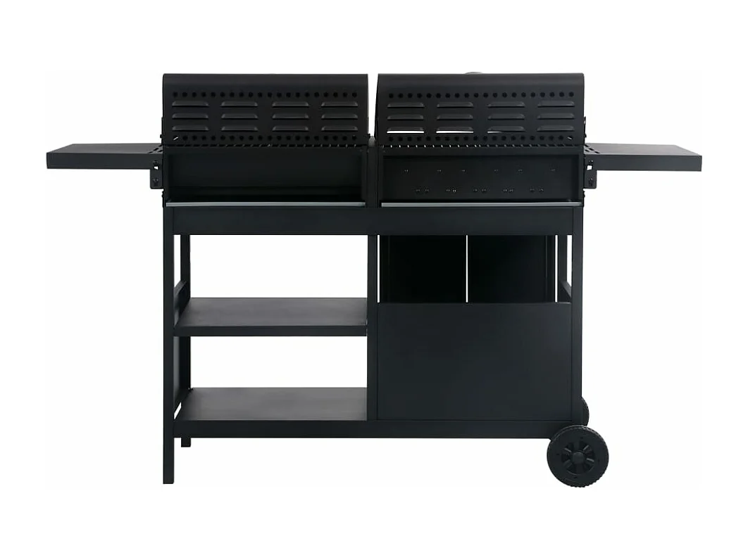 Gas-/houtskoolbarbecue met 3 branders