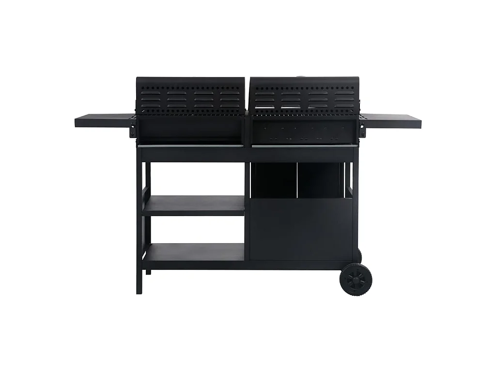 Barbecue Combinato Carbone e Gas 3 Fuochi