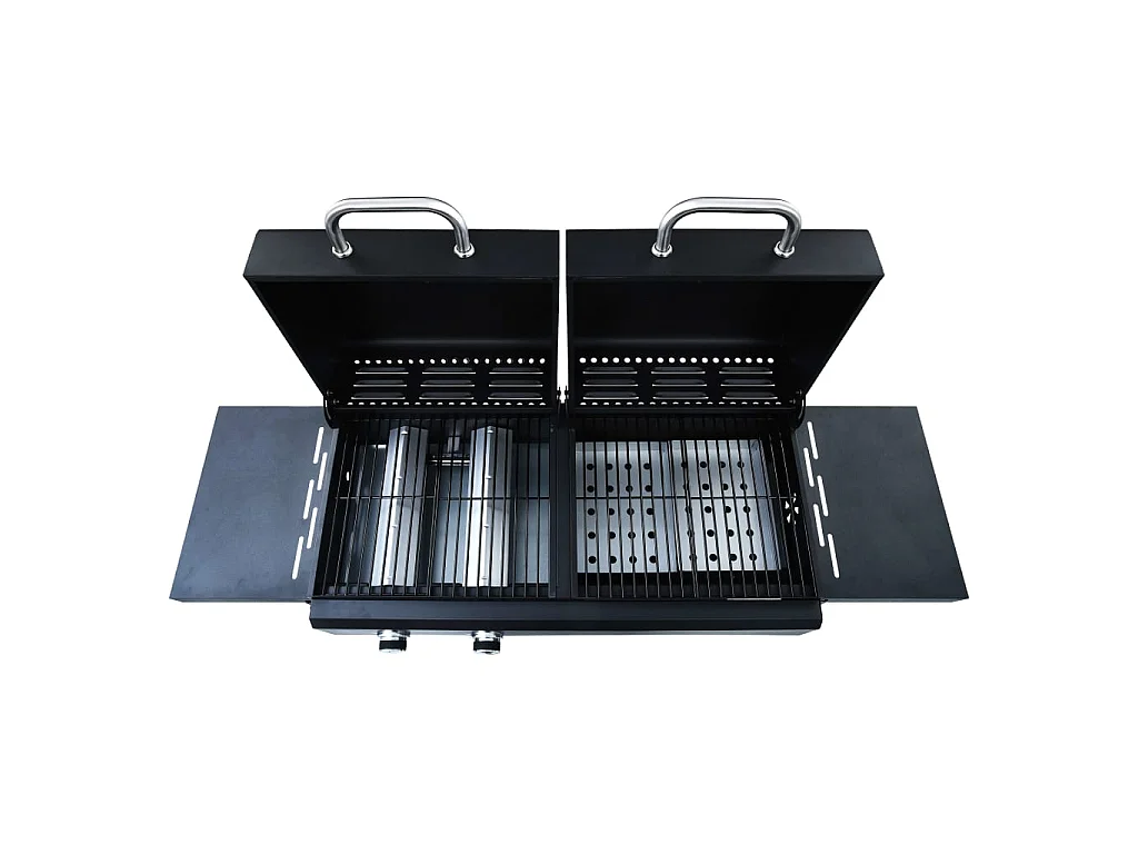 Barbecue Combinato Carbone e Gas 3 Fuochi
