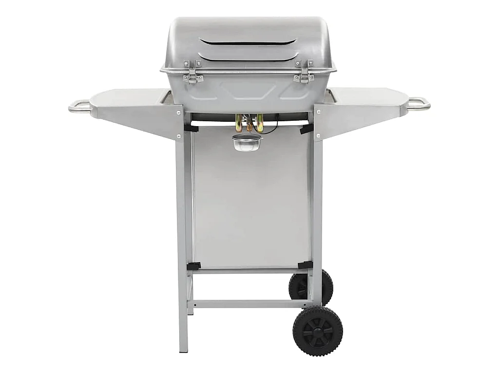 Barbecue à gaz avec 2 zones de cuisson Acier Argenté