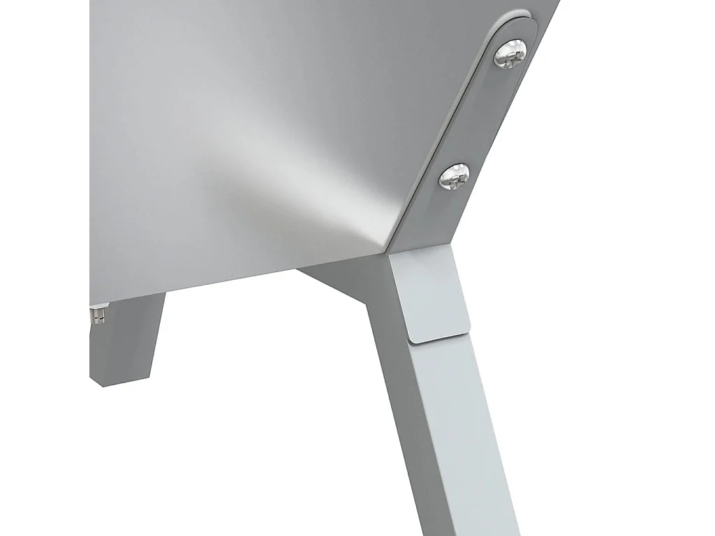 Plateau pour barbecue Argenté 158x42x31 cm Acier inoxydable