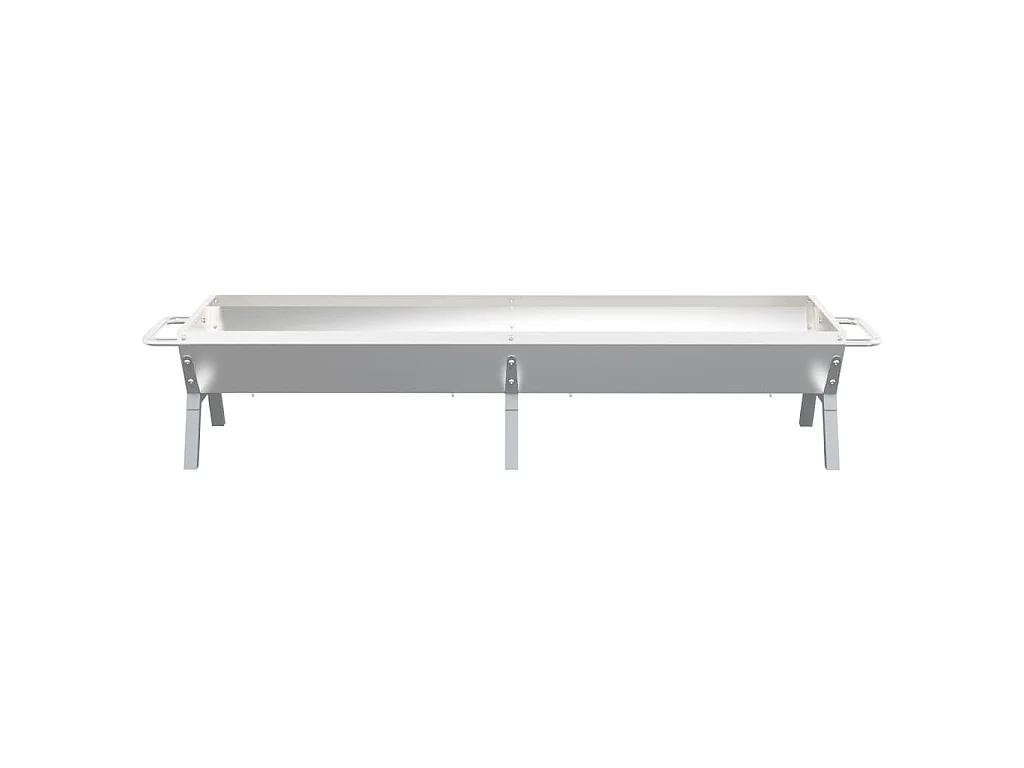 Vassoio per Barbecue Argento 158x42x31 cm Acciaio Inox