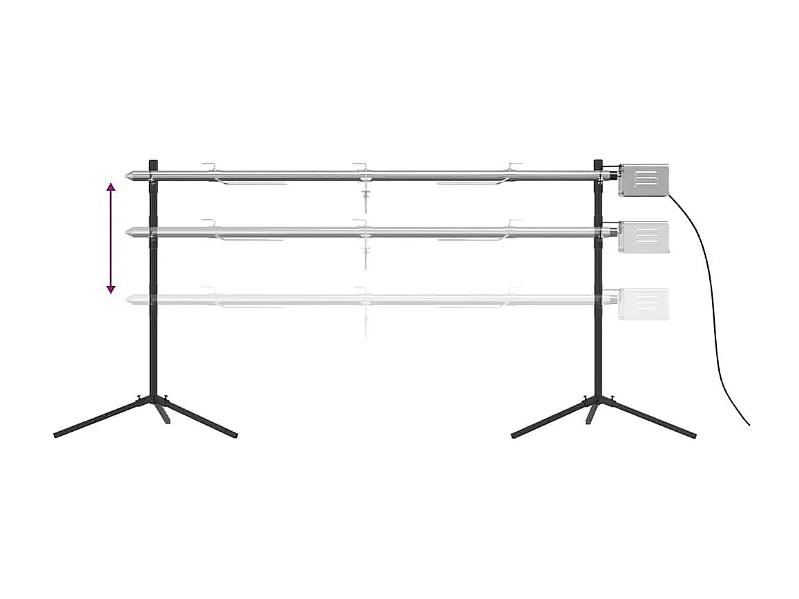 Conjunto de grelhador automático e tabuleiro aço inoxidável