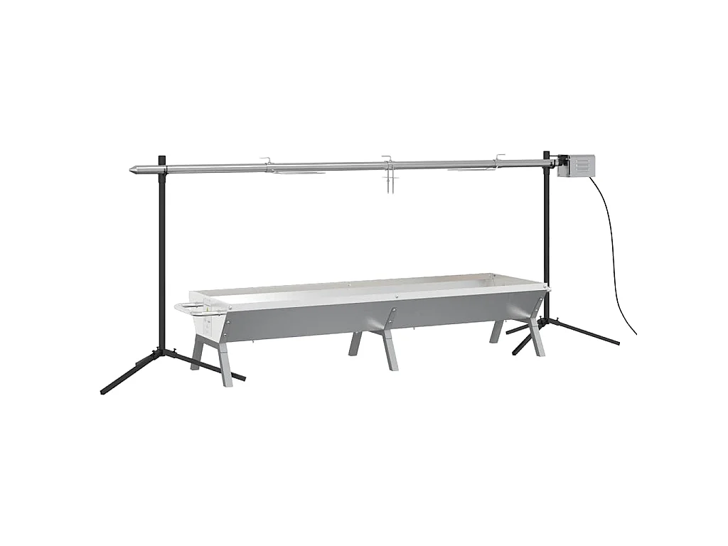 Ensemble de grille et de plateau automatique pour barbecue inox