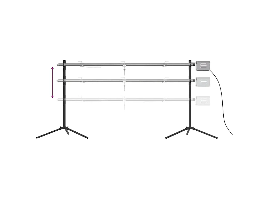 Ensemble de grille et de plateau automatique pour barbecue inox