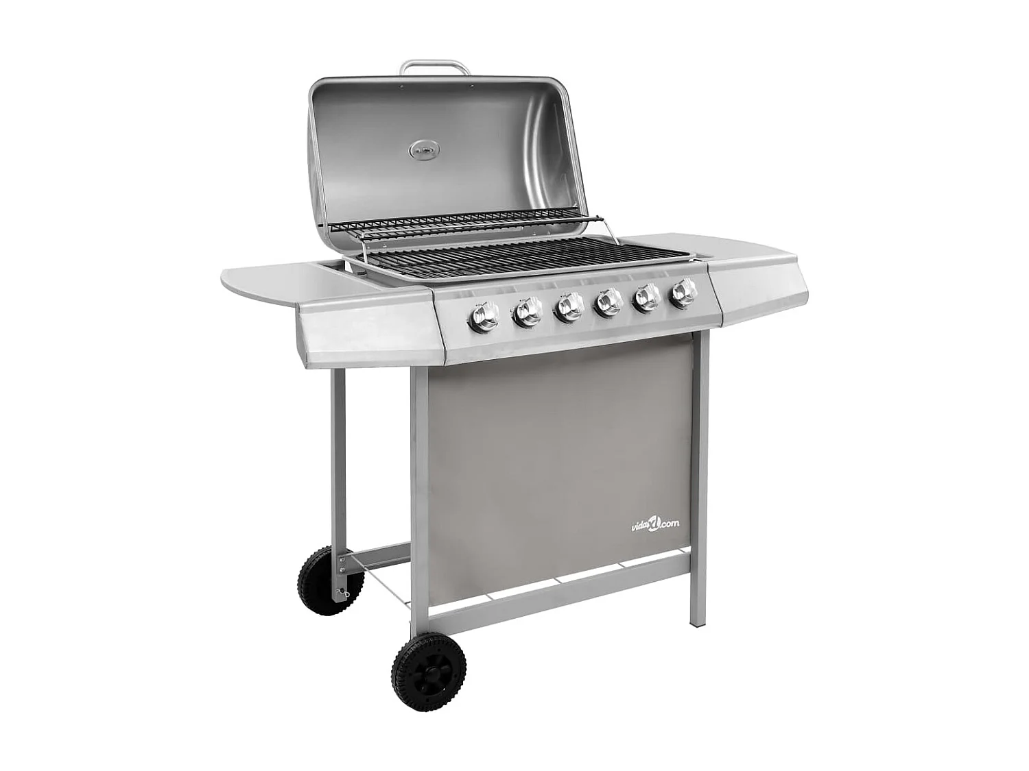 Barbecue gril à gaz avec 6 brûleurs Argenté