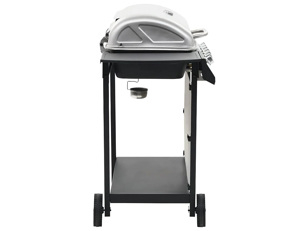Barbecue Griglia a Gas 6 Fornelli Acciaio Inossidabile Argento
