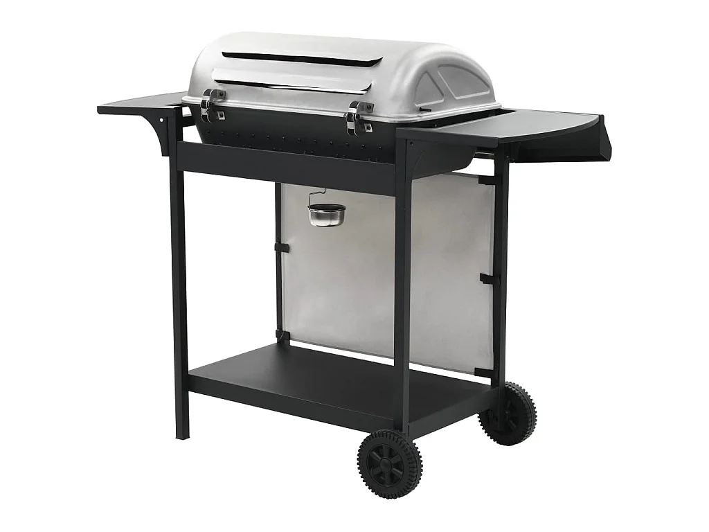 Barbecue Griglia a Gas 6 Fornelli Acciaio Inossidabile Argento