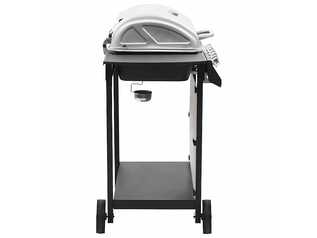 Barbecue au gaz avec 6 zones de cuisson Inox Argenté