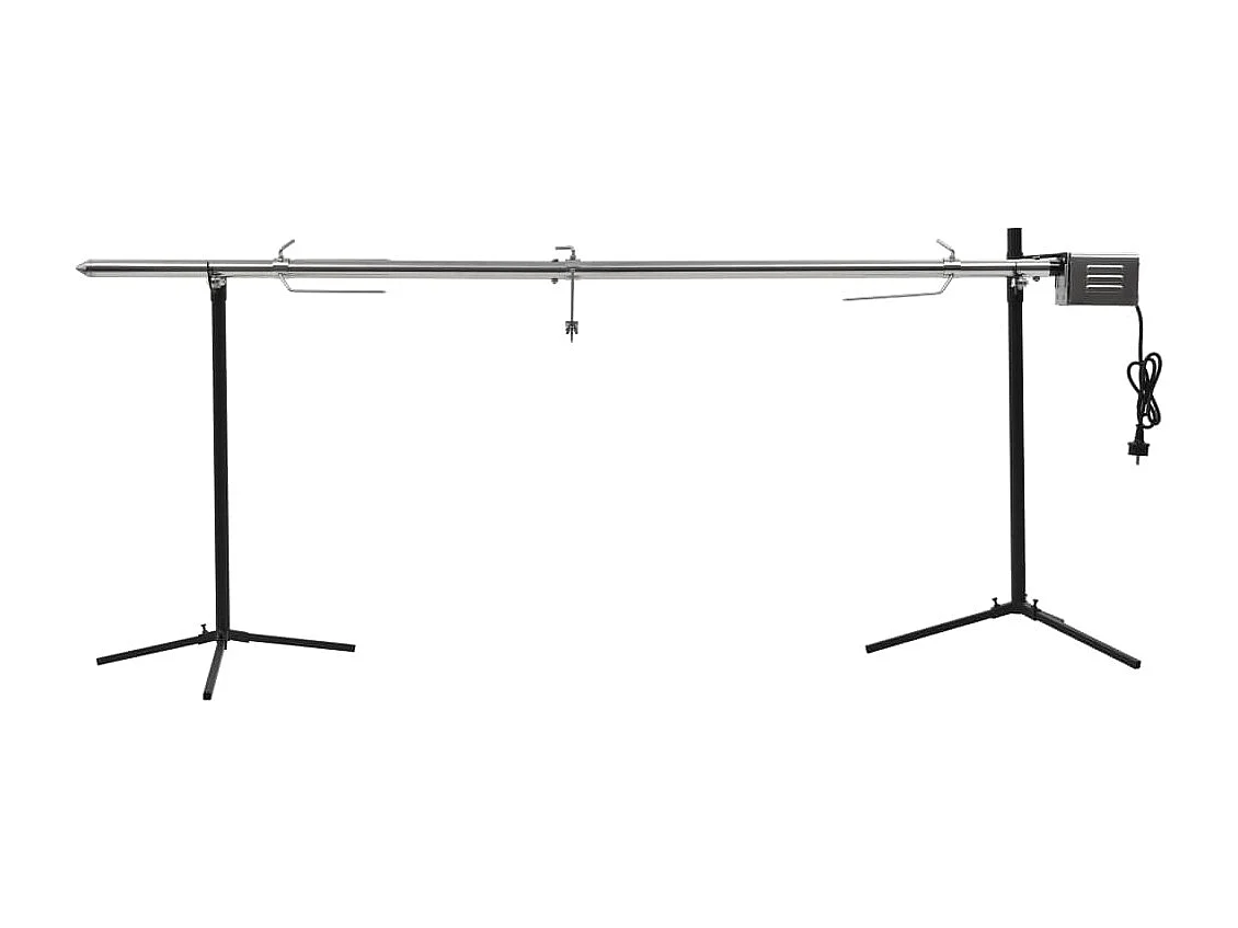 Barbacoa grill automática motor acero inoxidable 207x45x81 cm