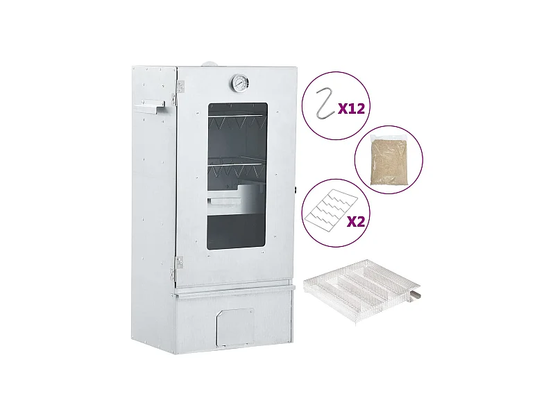 BBQ-rookoven met koude rookgenerator gegalvaniseerd staal