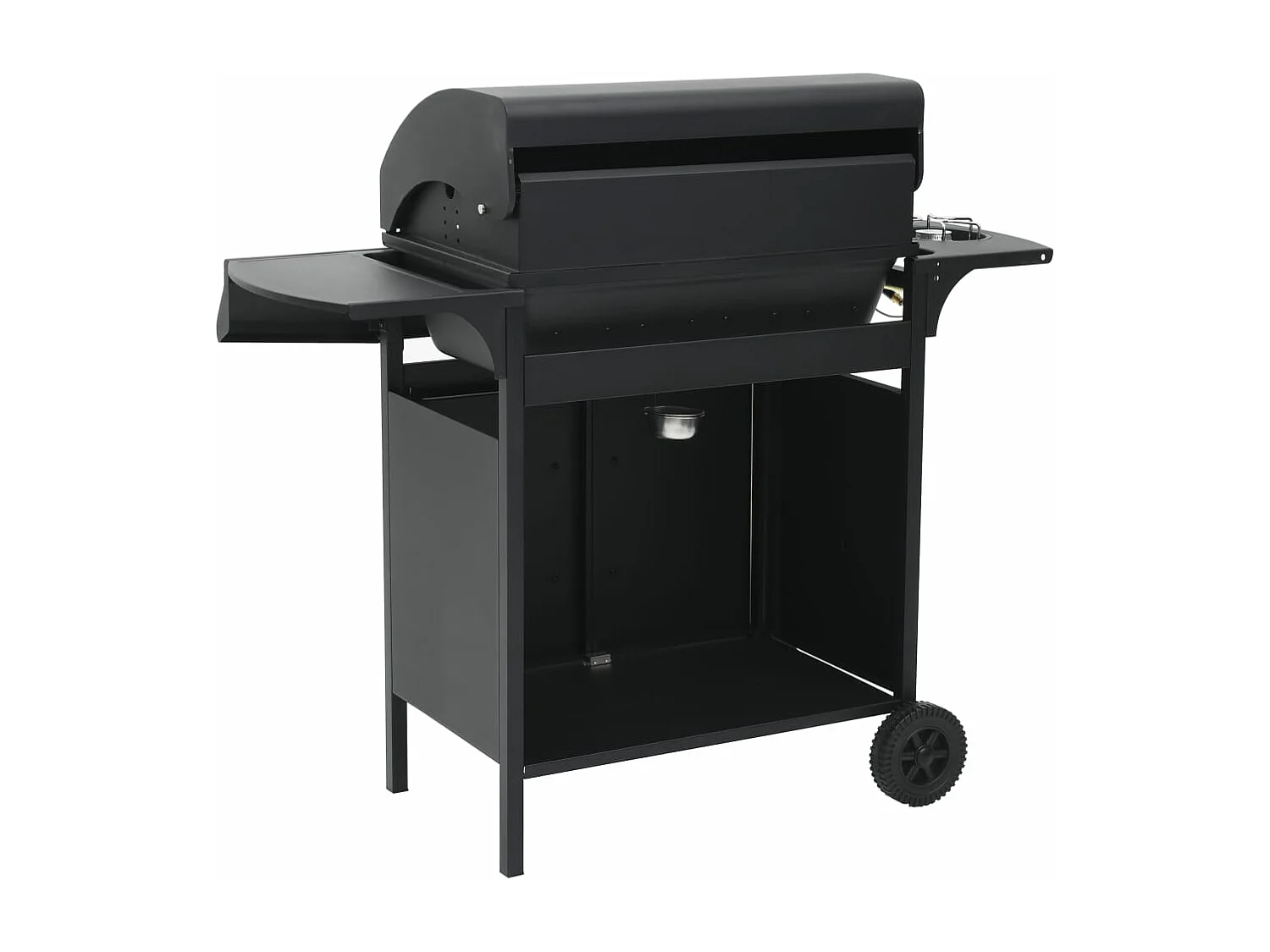 Gasbarbecue 4+1 kookzone staal zwart