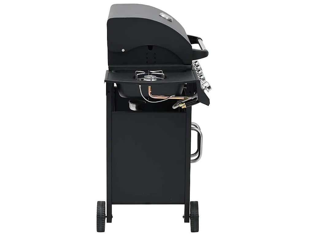 Barbecue à gaz 4+1 zones de cuisson Noir Acier