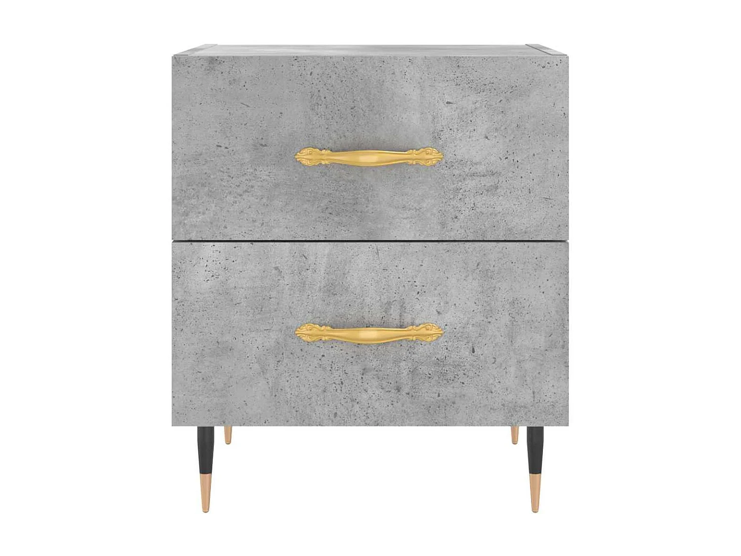 Comodini 2 pz Grigio Cemento 40x35x47,5 cm in Legno Multistrato