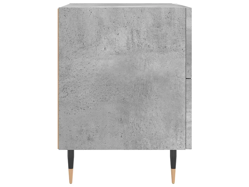 Nachttische 2 Stk. Betongrau 40x35x47,5 cm Holzwerkstoff
