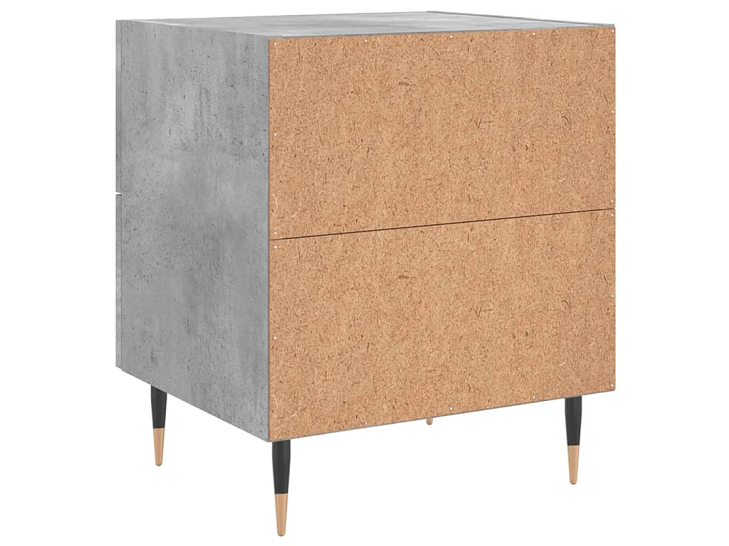 Nachttische 2 Stk. Betongrau 40x35x47,5 cm Holzwerkstoff