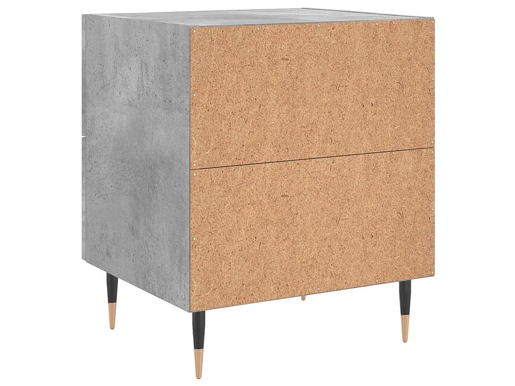 Tables de chevet 2pcs gris béton 40x35x47,5cm bois d’ingénierie