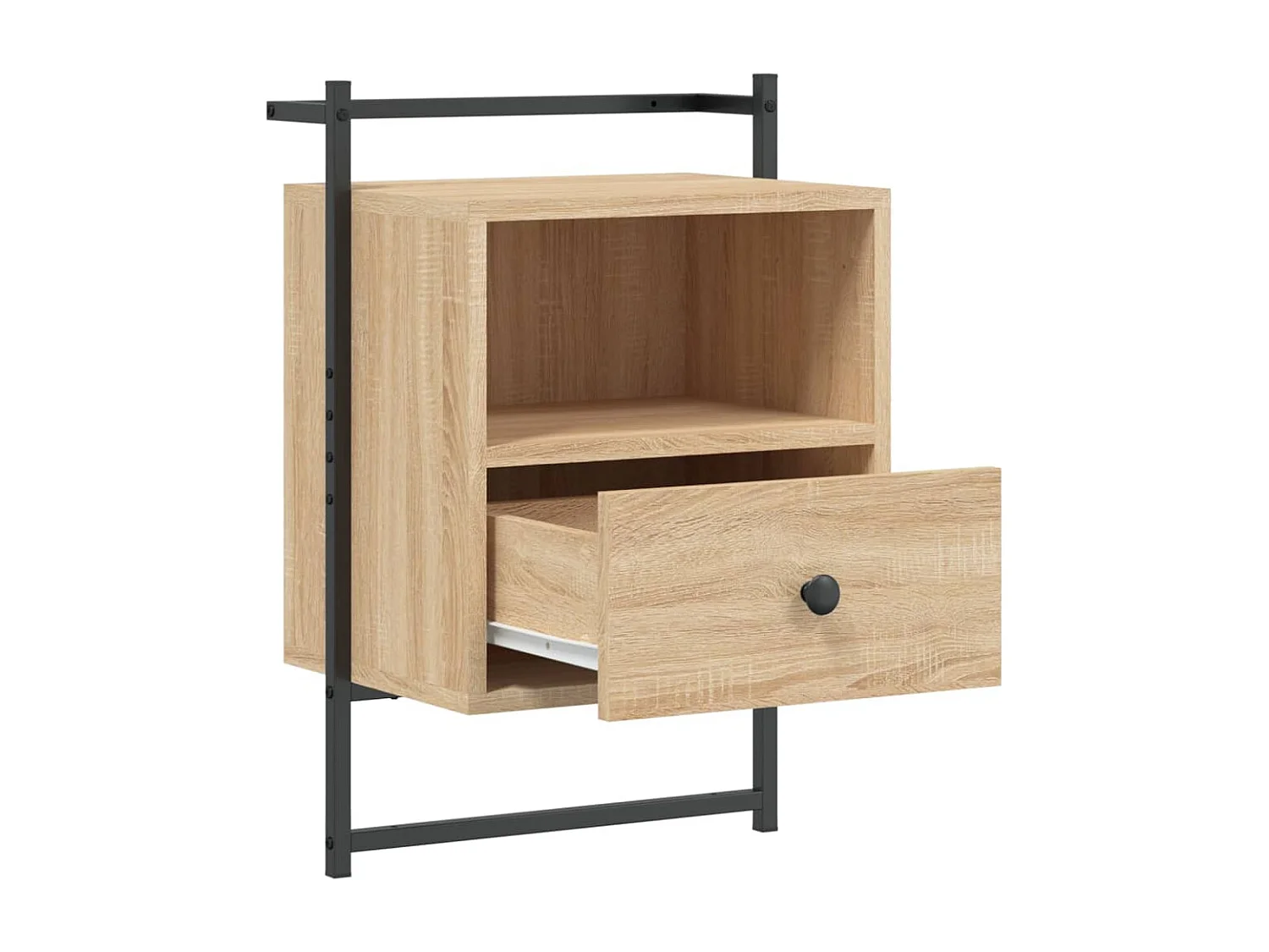 Mesa cabeceira parede 40x30x61cm deriv. madeira carvalho sonoma