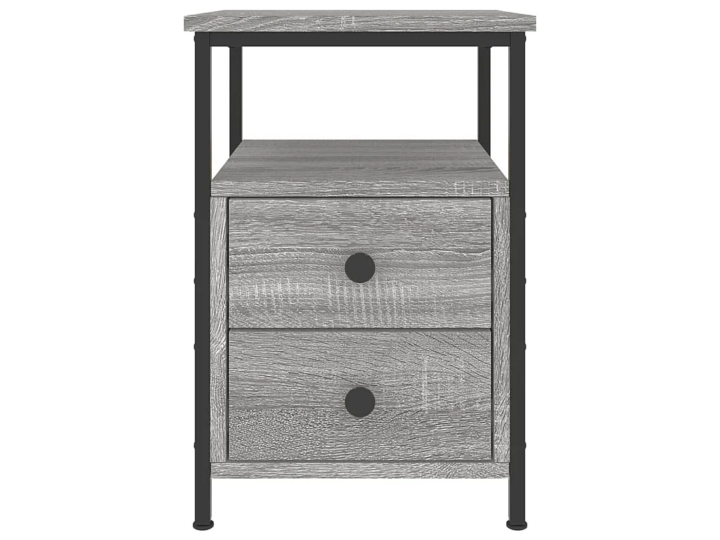 Comodino Grigio Sonoma 34x35,5x50 cm in Legno Multistrato