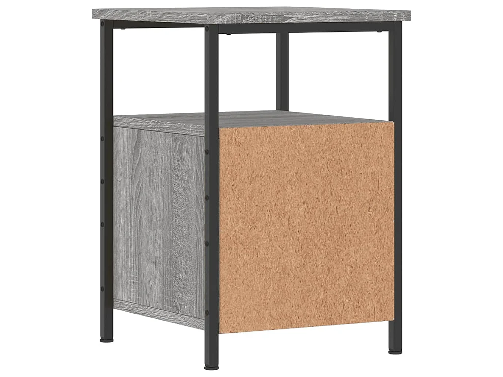 Comodino Grigio Sonoma 34x35,5x50 cm in Legno Multistrato