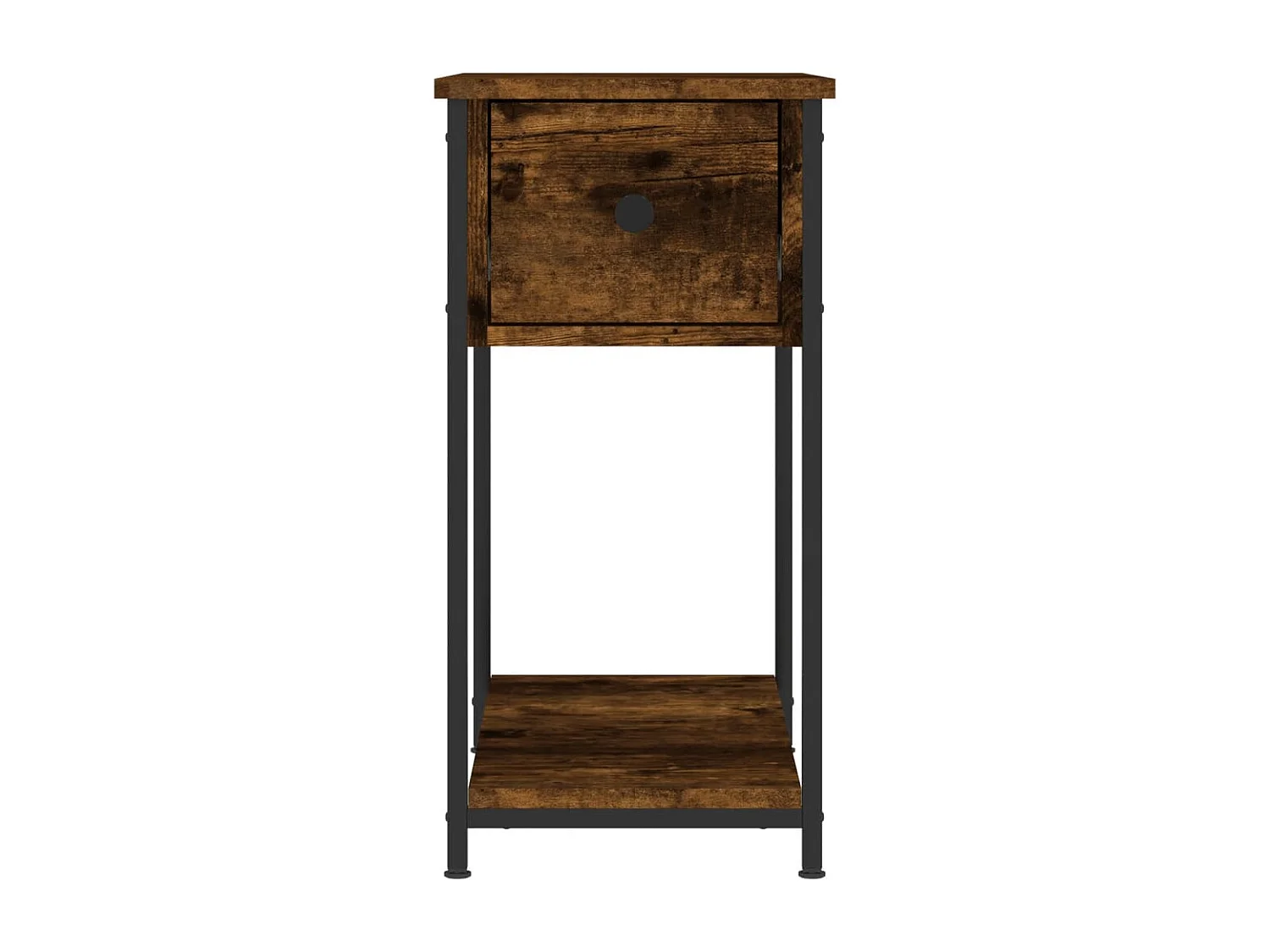 Nachtkastje 30x60x60 cm bewerkt hout gerookt eikenkleurig