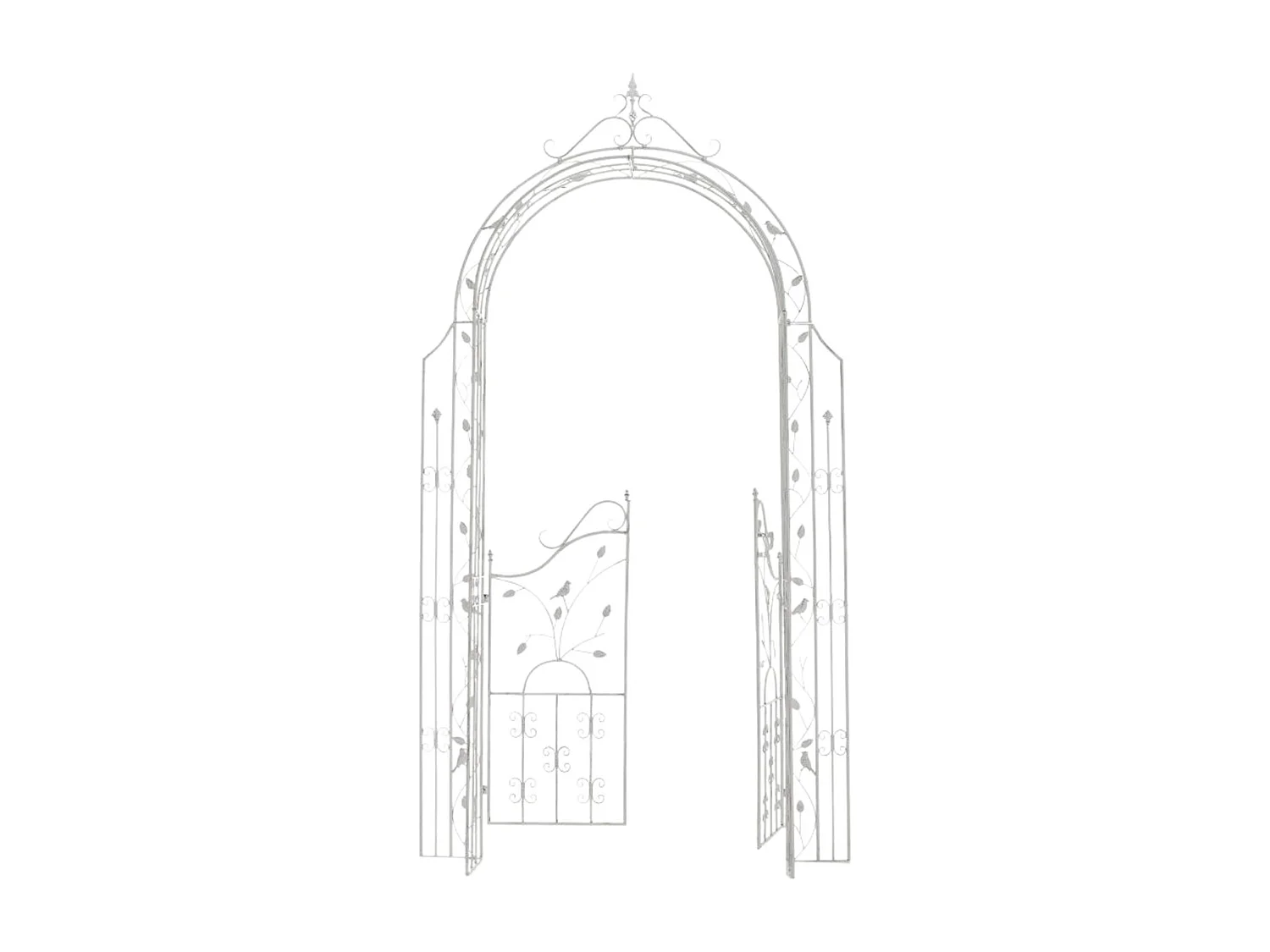 Arche à rosiers - Métal & Métal - Blanc antique - Grenada