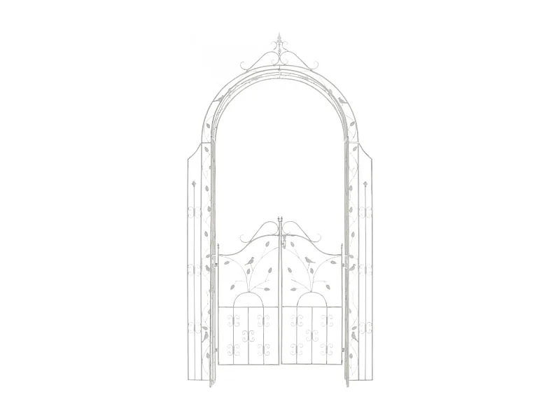 Arche à rosiers - Métal & Métal - Blanc antique - Grenada