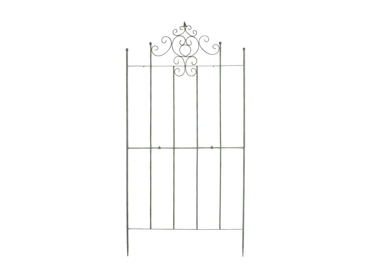 Metalowa Krata Zielona Antyczna Paula 170x86 cm Styl Wiejski Rustykalny