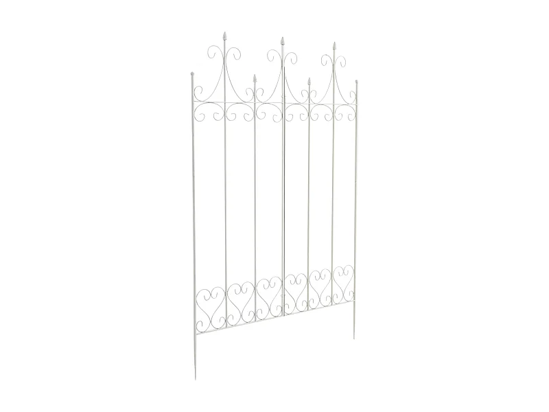 Treillis - Métal - Blanc - Flieder