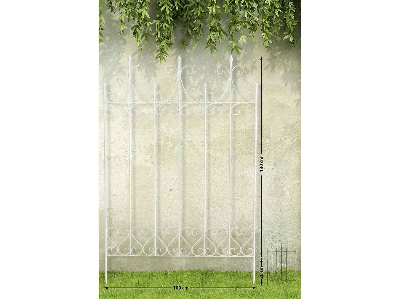 Treillis - Métal - Blanc - Flieder