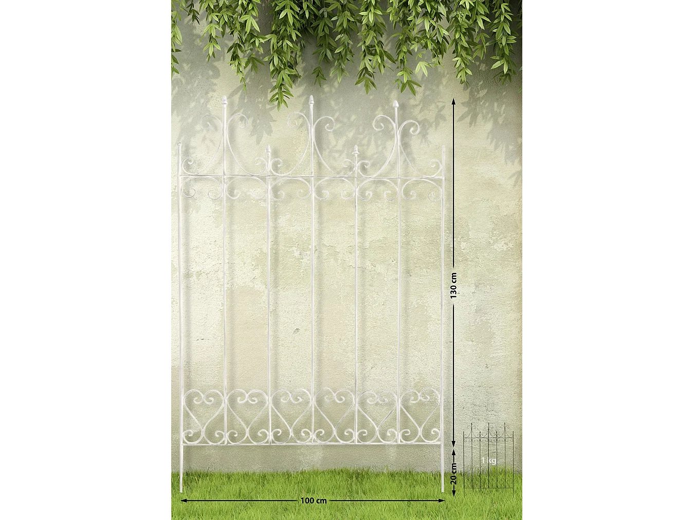 Treillis - Métal - Blanc antique - Flieder