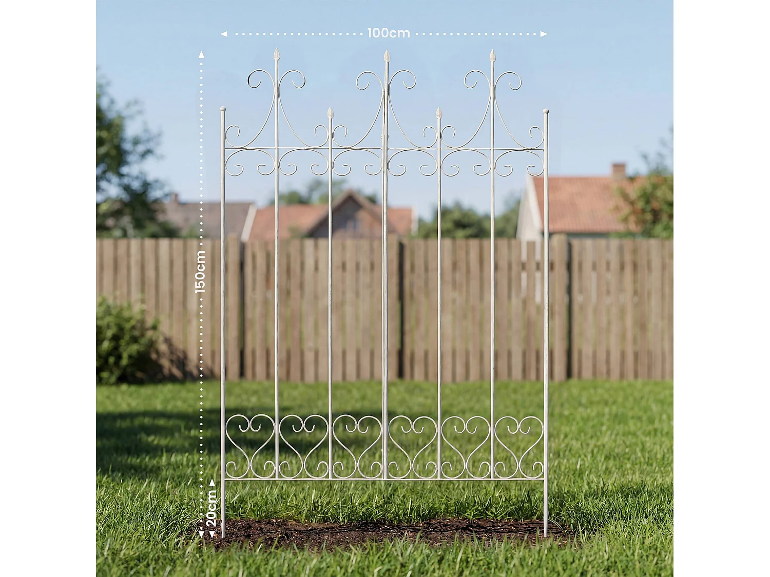 Treillis - Métal - Blanc antique - Flieder