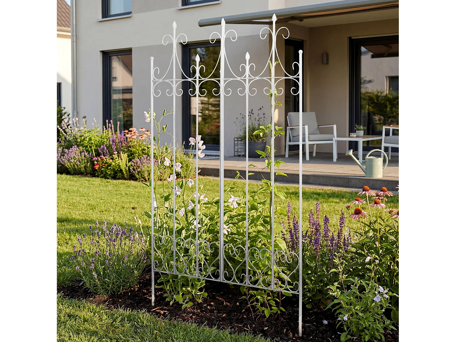 Treillis - Métal - Blanc antique - Flieder