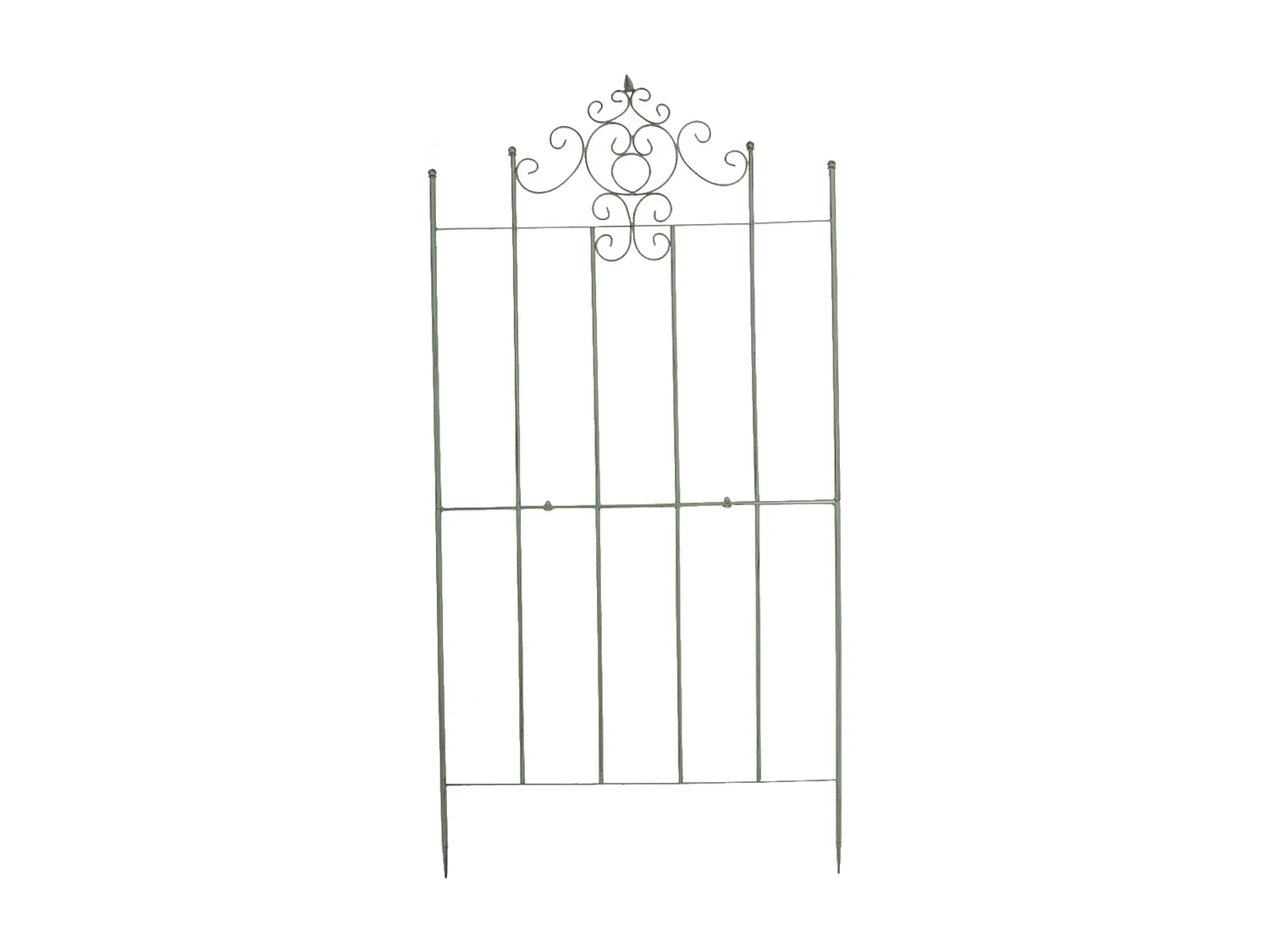 Lot de 2  Treillis - Métal & Métal - Vert antique - Paula