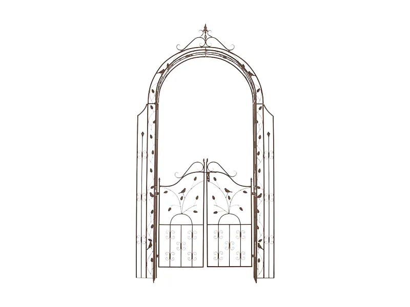 Arche à rosiers - Métal & Métal - Marron antique - Grenada