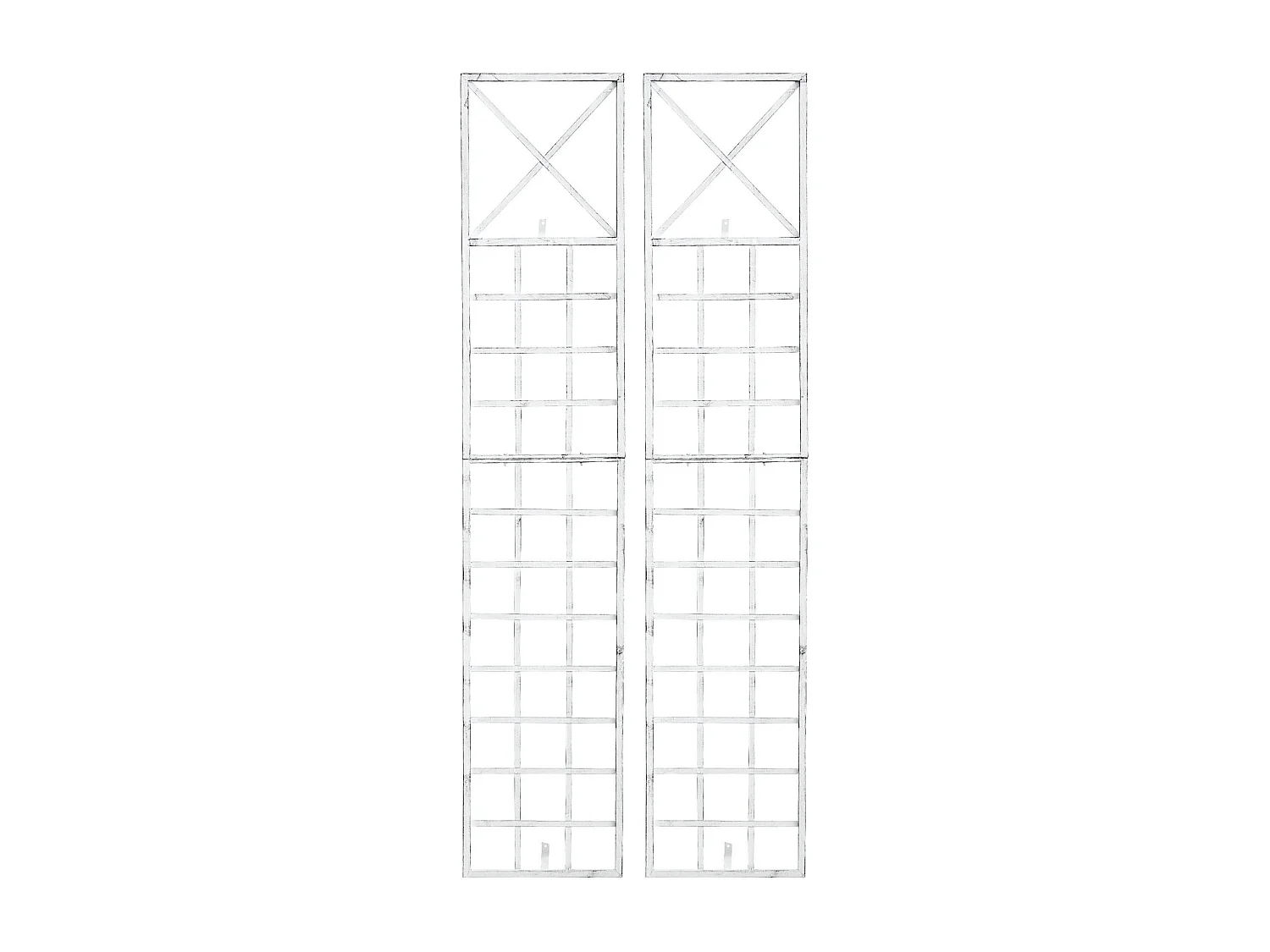 Lot de 2  Treillis - Métal & Métal - Blanc antique - Trigo
