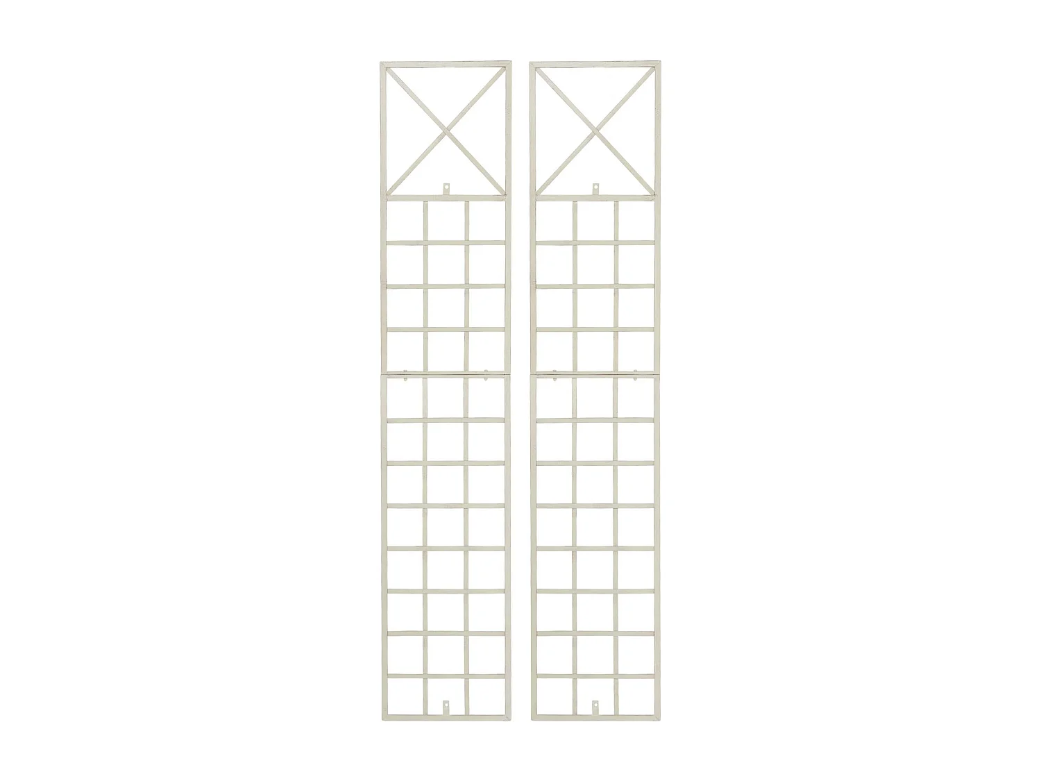 Lot de 2  Treillis - Métal & Métal - Crème antique - Trigo