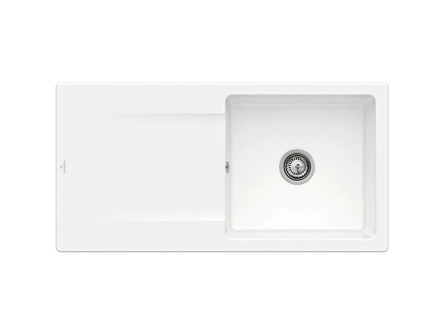 Evier VILLEROY ET BOCH Siluet 60 Blanc CeramicPlus avec vidage manuel