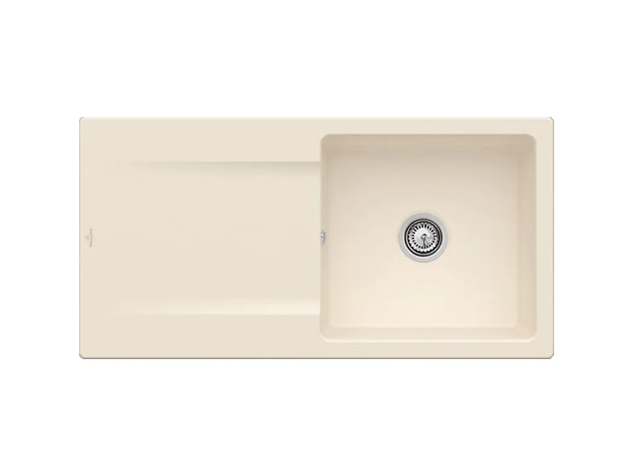 Evier VILLEROY ET BOCH Siluet 60 Ivory CeramicPlus avec vidage manuel