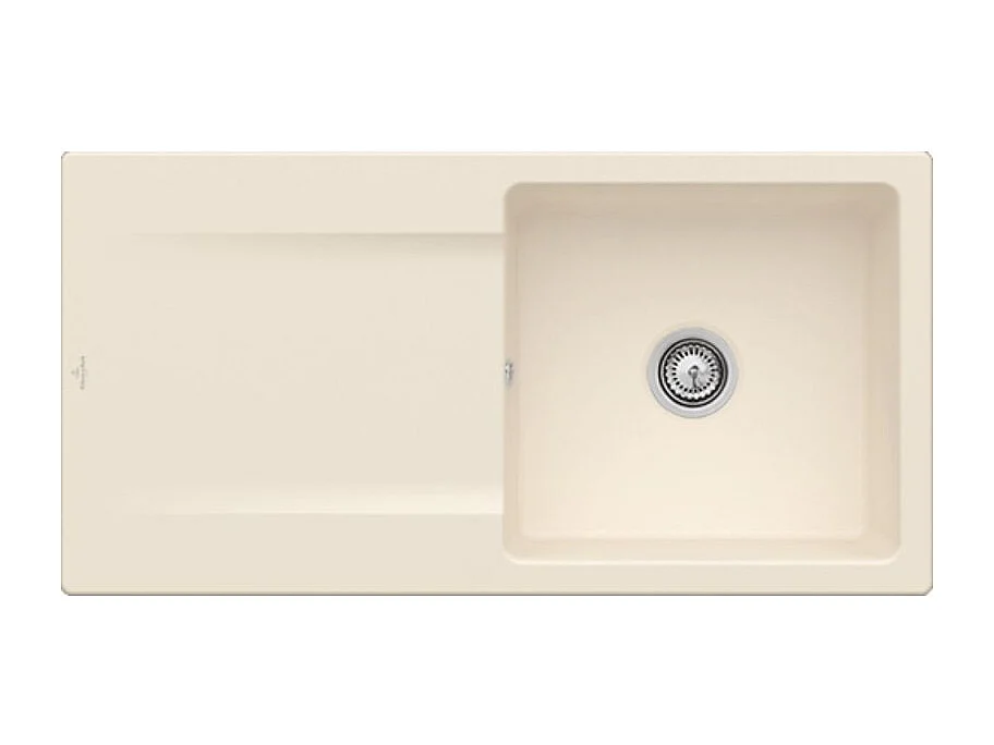 Evier VILLEROY ET BOCH Siluet 60 Ivory CeramicPlus avec vidage manuel