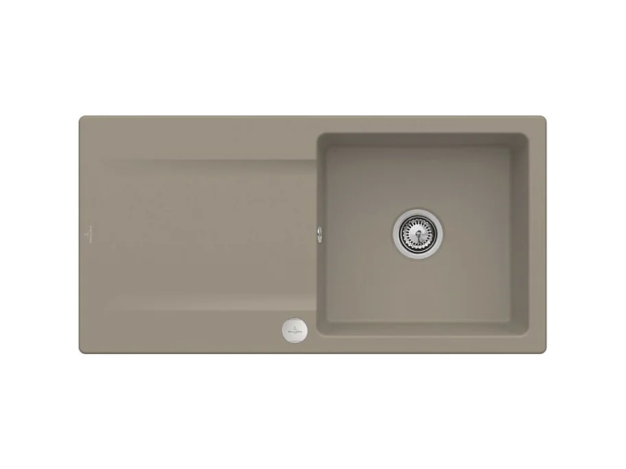 Evier VILLEROY ET BOCH Siluet 60 Timber CeramicPlus avec vidage automatique