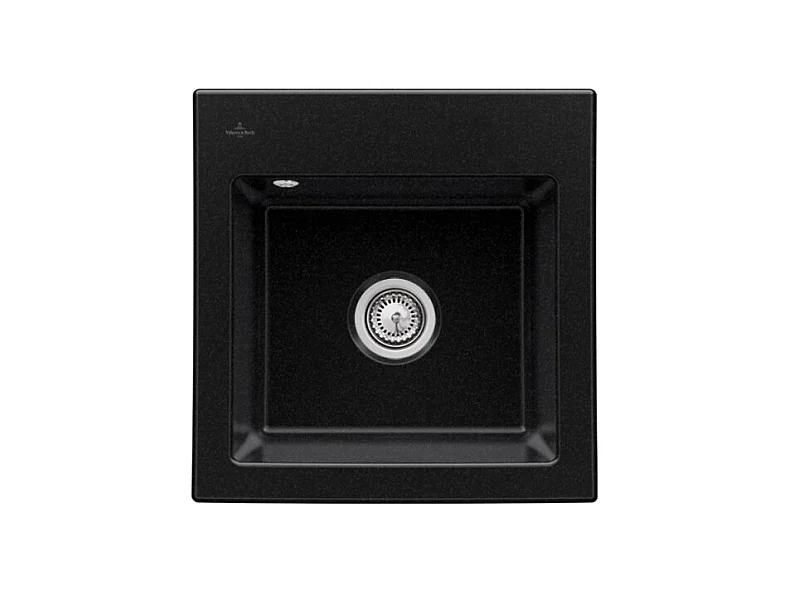 Evier VILLEROY ET BOCH Subway 50 S 52,5 x 51 cm sans egouttoir Chromite CeramicPlus avec vidage automatique