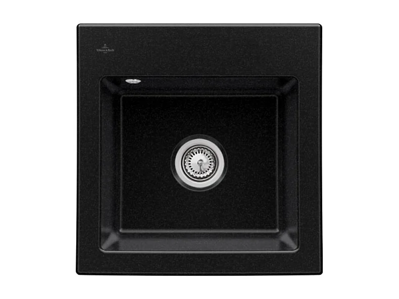 Evier VILLEROY ET BOCH Subway 50 S 52,5 x 51 cm sans egouttoir Chromite CeramicPlus avec vidage automatique