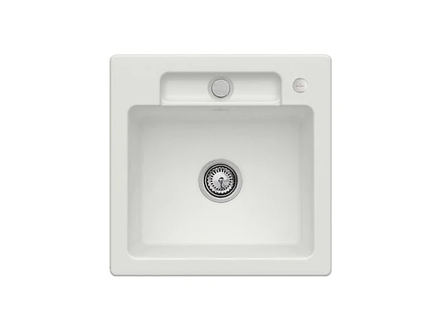 Evier 1 bac VILLEROY ET BOCH Siluet 50 S Steam CeramicPlus avec vidage manuel