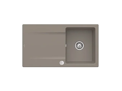 Evier 1 bac VILLEROY ET BOCH Siluet 50 Timber CeramicPlus - Avec vidage automatique