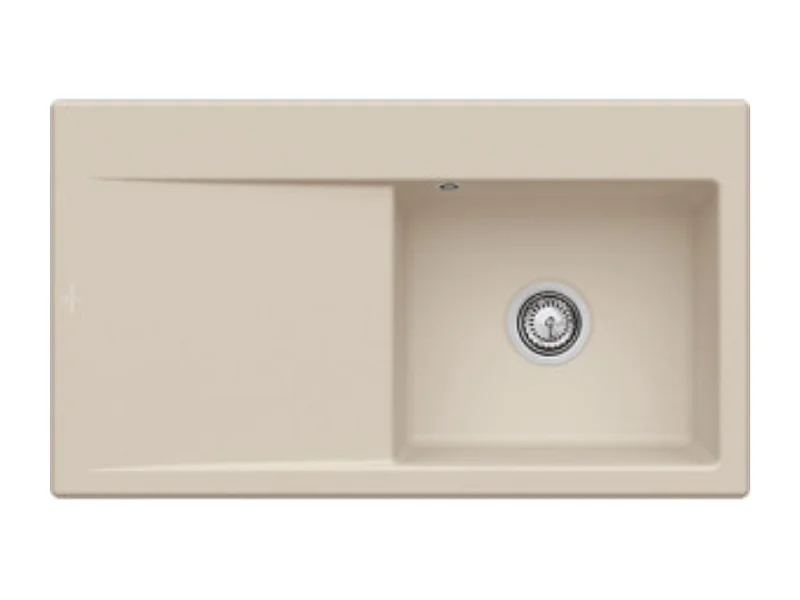 Evier 1 cuve avec vidage automatique VILLEROY ET BOCH Subway 50 flat fossile ceramic plus