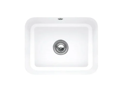 Evier 1 bac VILLEROY ET BOCH Cisterna 60C Snow White CeramicPlus avec vidage auto