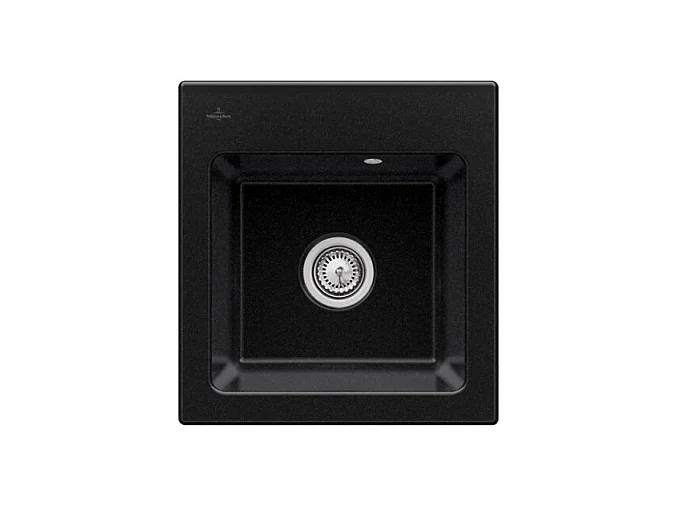 Evier VILLEROY ET BOCH Subway 45 XS Noir chromite  - avec Vidage manuel